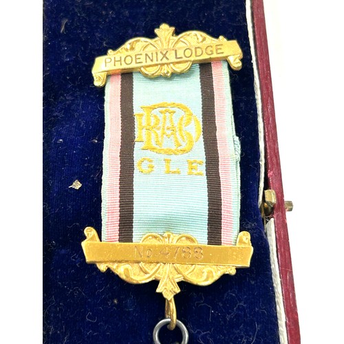 463 - Boxed silver masonic buffalo nemo mortalium omnibus horis sapit Phoenix lodge no 4788, presented to ... 