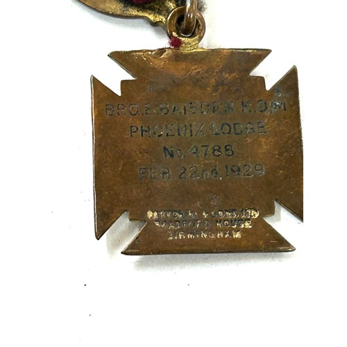 466 - royal antediluvian order of buffalois medal feb 22nd 1929 presented to Bro E. Baisden by the members... 