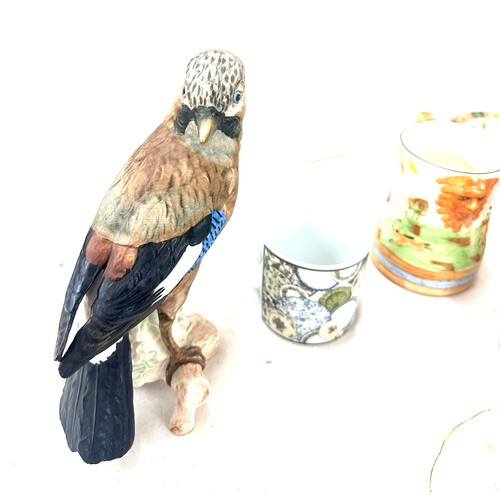 97 - Selection of miscellaneous to include Goebel porcelain bird figure, Sylvac, pottery pieces etc