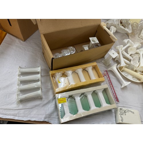 228 - Selection of vintage cake making accessories to include cake pillars, moulds etc