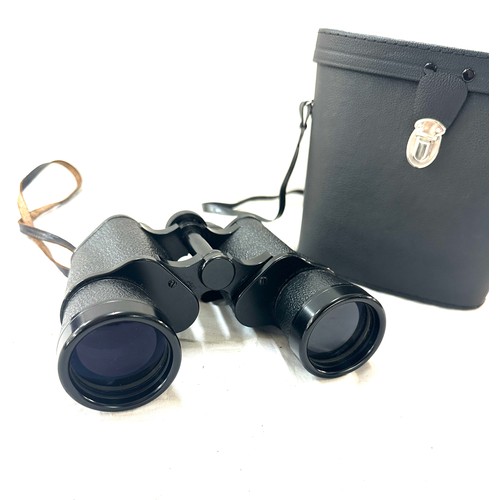 370 - Pair of  cased Zenith binoculars no.27101