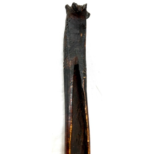 478 - Papua New Guinea carved cassowary bone daggers having incised motifs approximate length 41cm