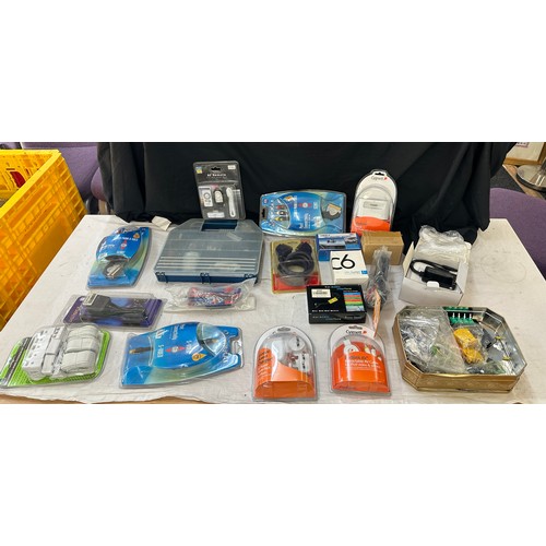 96 - Selection of electrical items to include leads, LED lights etc