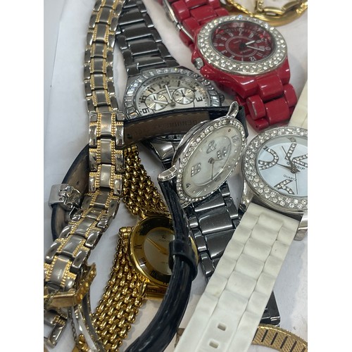 581 - Lare selection of ladies wrist watches includes rotarty, quartz etc