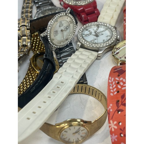 581 - Lare selection of ladies wrist watches includes rotarty, quartz etc