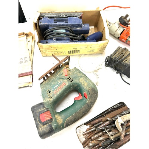 342 - Selection of power tools to include Bosch drill, sander all untested