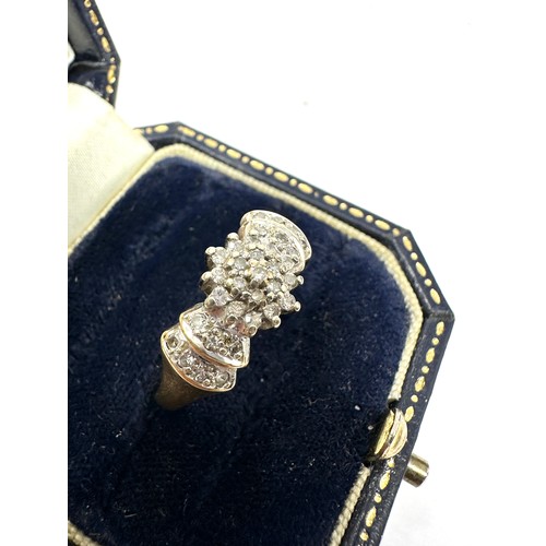 277 - 9ct gold diamond dress ring (2.8g)