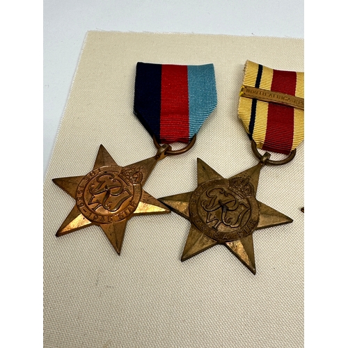 453 - Mounted ww2 GV.1 Air Efficiency medal group to sgt j.dunn 80824 aux .a.f