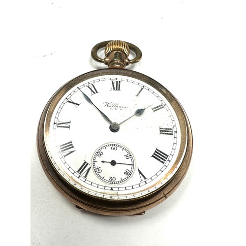 377 - Gents Open Face Rolled Gold Pocket Watch Hand-wind Working