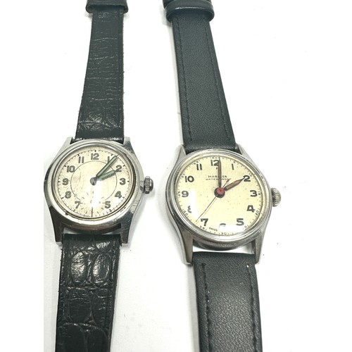 398 - x2 Gents Vintage Military Style Hand-wind Wristwatches Working Inc. MARINER Etc.