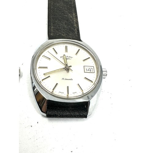 397 - x3 Gents Vintage Hand-wind Wristwatches Working Inc. Rotary Etc.