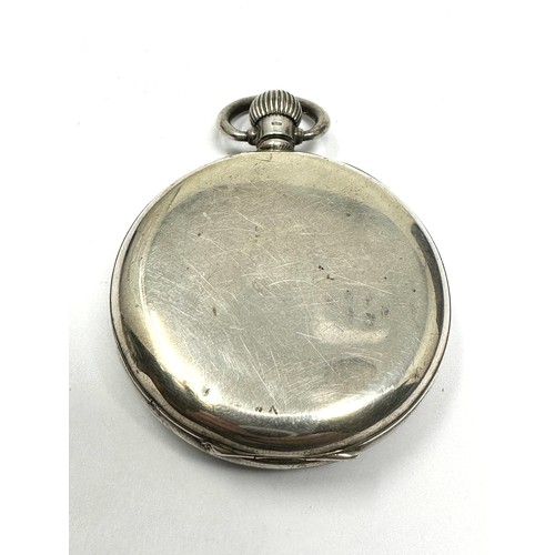 393 - STERLING SILVER Gents Hand-wind Pocket Watch Working