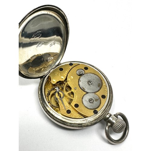 393 - STERLING SILVER Gents Hand-wind Pocket Watch Working