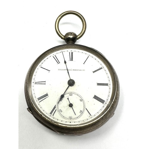 380 - STERLING SILVER Gents Key-wind Pocket Watch Working ELGIN