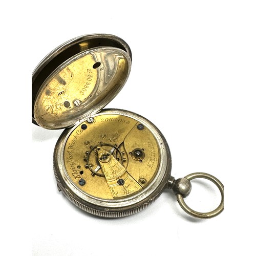 380 - STERLING SILVER Gents Key-wind Pocket Watch Working ELGIN