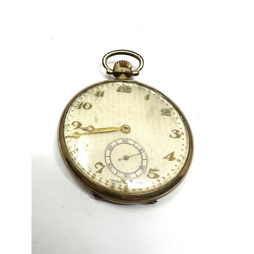 390 - Rolled Gold Gents Hand-wind Pocket Watch Working