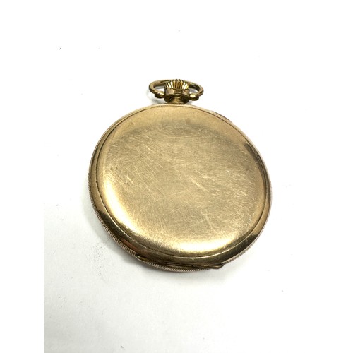 390 - Rolled Gold Gents Hand-wind Pocket Watch Working