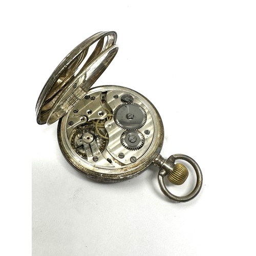 378 - STERLING SILVER Gents Hand-wind Pocket Watch Working