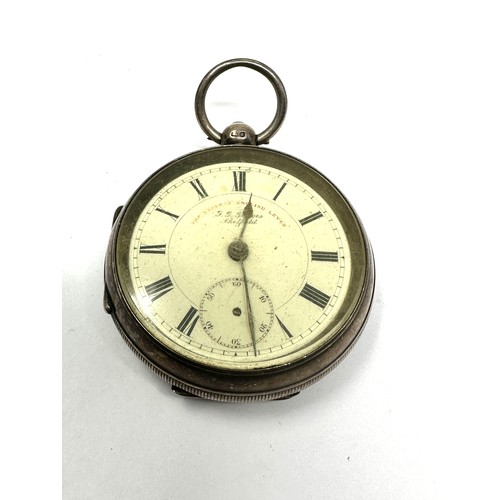 381 - STERLING SILVER Gents Key-wind Pocket Watch Working J. G. GRAVES