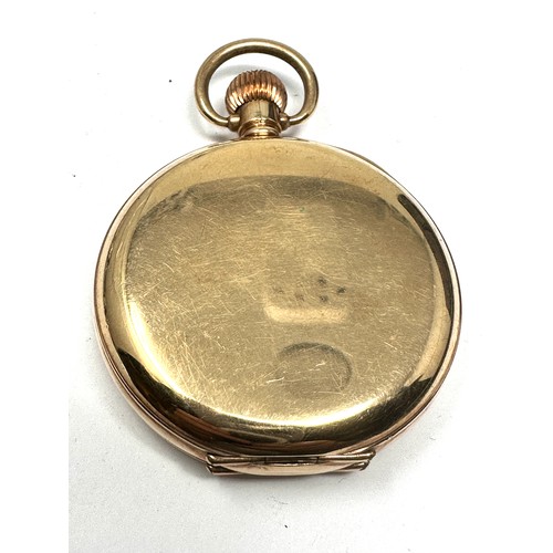 386 - Rolled Gold Gents Hand-wind Pocket Watch Working