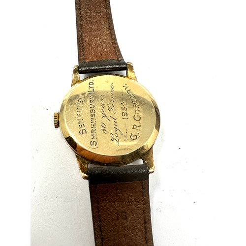 392 - VERTEX 9ct Gold Cased Gents Vintage Hand-wind Wristwatch Working