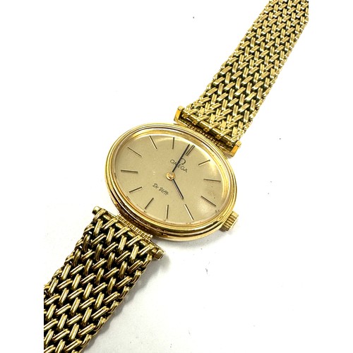 391 - OMEGA Gold Tone Ladies Vintage Hand-wind Wristwatch Working