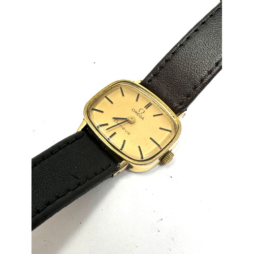 389 - OMEGA Gold Tone Ladies Vintage Hand-wind Wristwatch Working