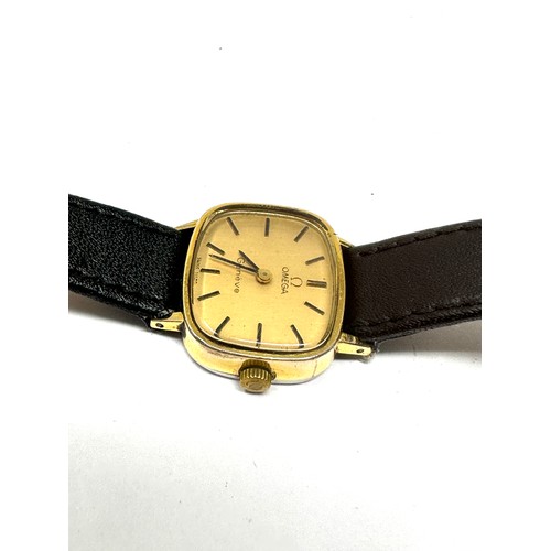 389 - OMEGA Gold Tone Ladies Vintage Hand-wind Wristwatch Working