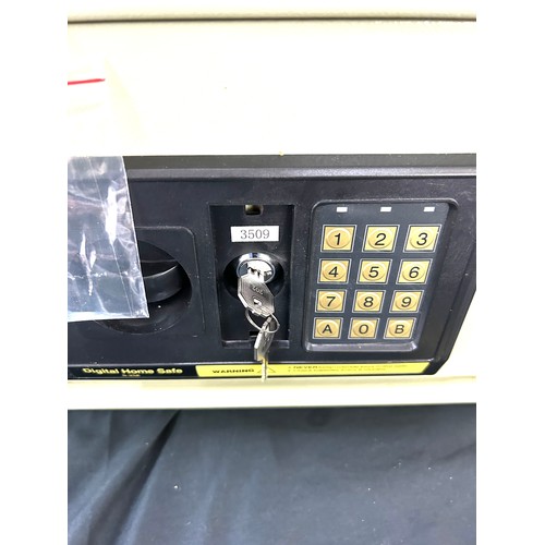 373 - Digital home safe with keys - untested serial no S_24E