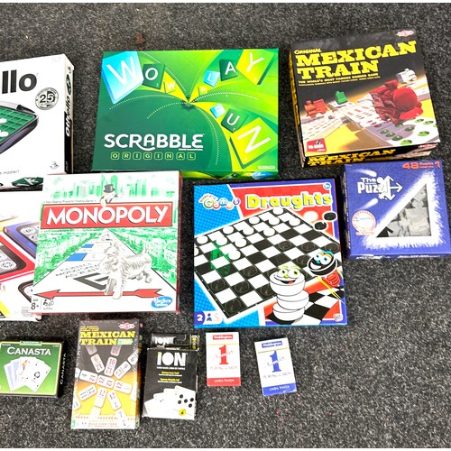 190 - Selection of board games and card games some brand new to include Monopoly, Uno etc