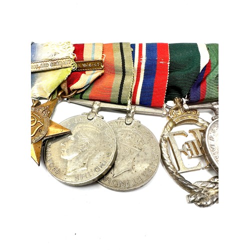 454 - WW2 ERII Officers Navy Mounted Medal Group inc officers decoration gv1 long service medal and ER11 c... 