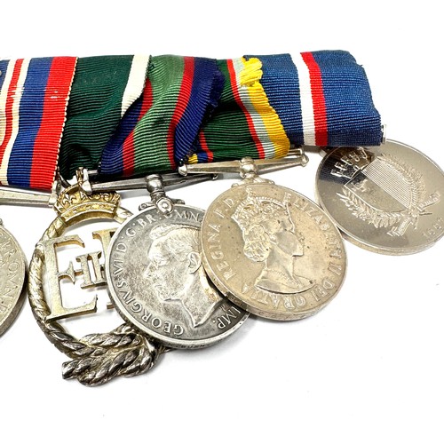 454 - WW2 ERII Officers Navy Mounted Medal Group inc officers decoration gv1 long service medal and ER11 c... 