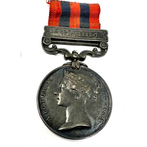 443 - Victorian Family Medals I.G.S Burma 1885-7 Named 65 Pte. S Coffin