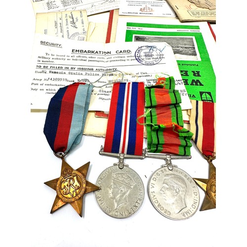 436 - WW2 Medal Group & Paperwork, Enlisted 1942-47, Walter Moulding