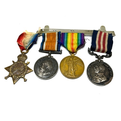 444 - WW1 Mounted 1914-15 Star Trio & Military Medal Named 61516 spr2.cpl j.holt r.e 70/fd coy on M.M