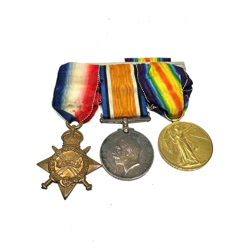 442 - WW1 1914-15 Star Trio, Mounted, Named S4-038973 Pte H. Horwood A.S.C