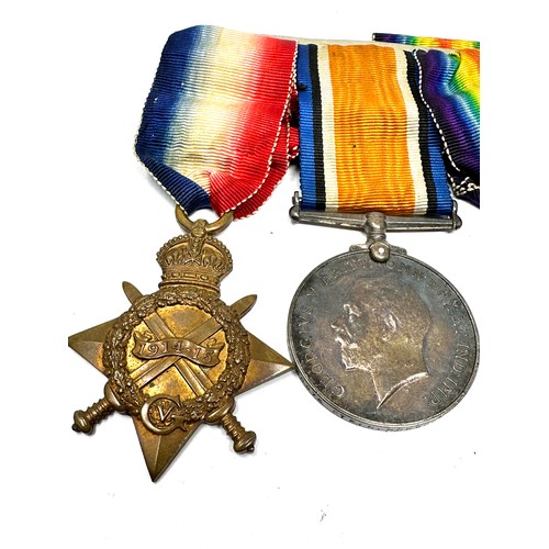 442 - WW1 1914-15 Star Trio, Mounted, Named S4-038973 Pte H. Horwood A.S.C