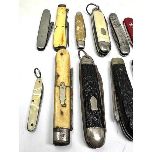 470 - 15 x Vintage Assorted Pocket KNIVES  Inc Smokers Knives, Pen Knives Etc