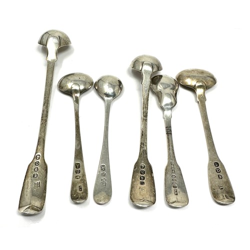 3 - 6 x georgian silver condiment spoons