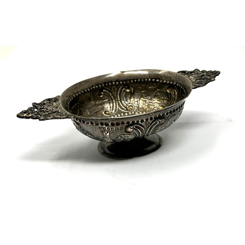 1 - silver twin handled dish