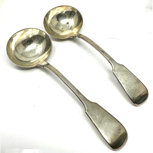 26 - 2 x .925 sterling georgian ladles