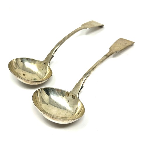 26 - 2 x .925 sterling georgian ladles