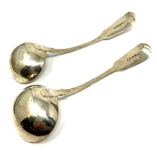 26 - 2 x .925 sterling georgian ladles