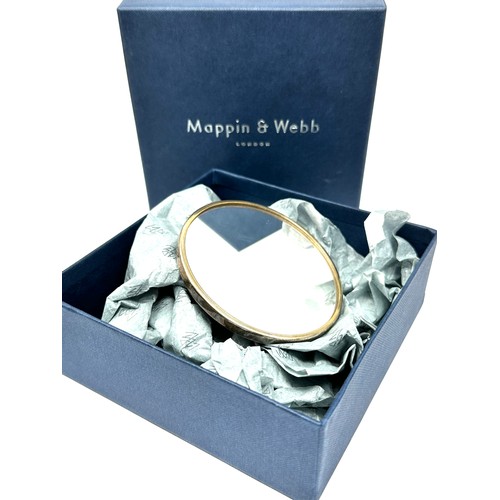 20 - .925 sterling mappin & webb pocket mirror original box