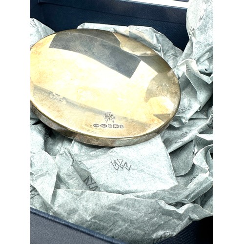 20 - .925 sterling mappin & webb pocket mirror original box