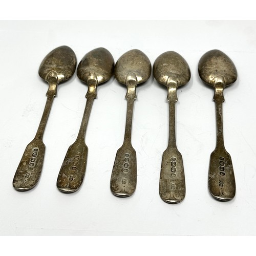 18 - 5 x .925 georgian tea spoons