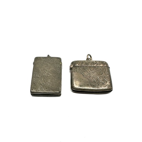 10 - 2 x .925 sterling silver vesta cases