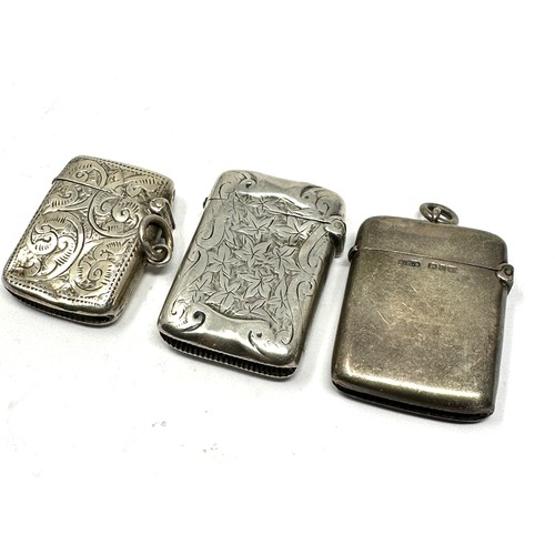 24 - 3 x .925 sterling vesta cases