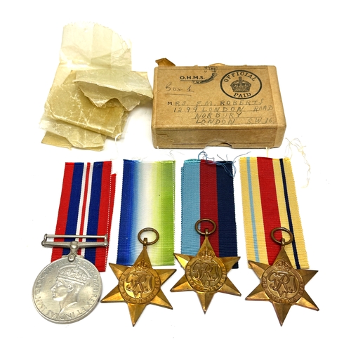 419 - Boxed ww2 medal group  inc atlantic star etc