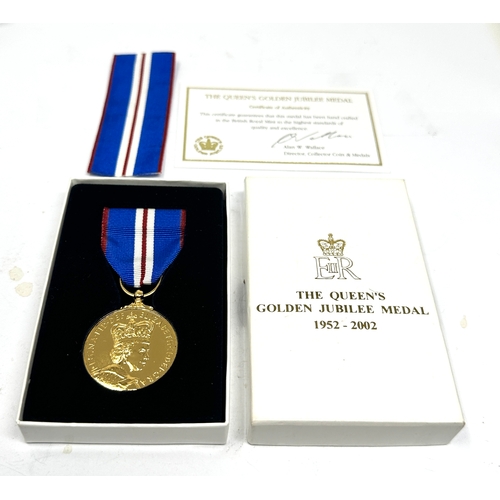 420 - Queens Golden Jubilee Medal 1952-2002 Boxed,